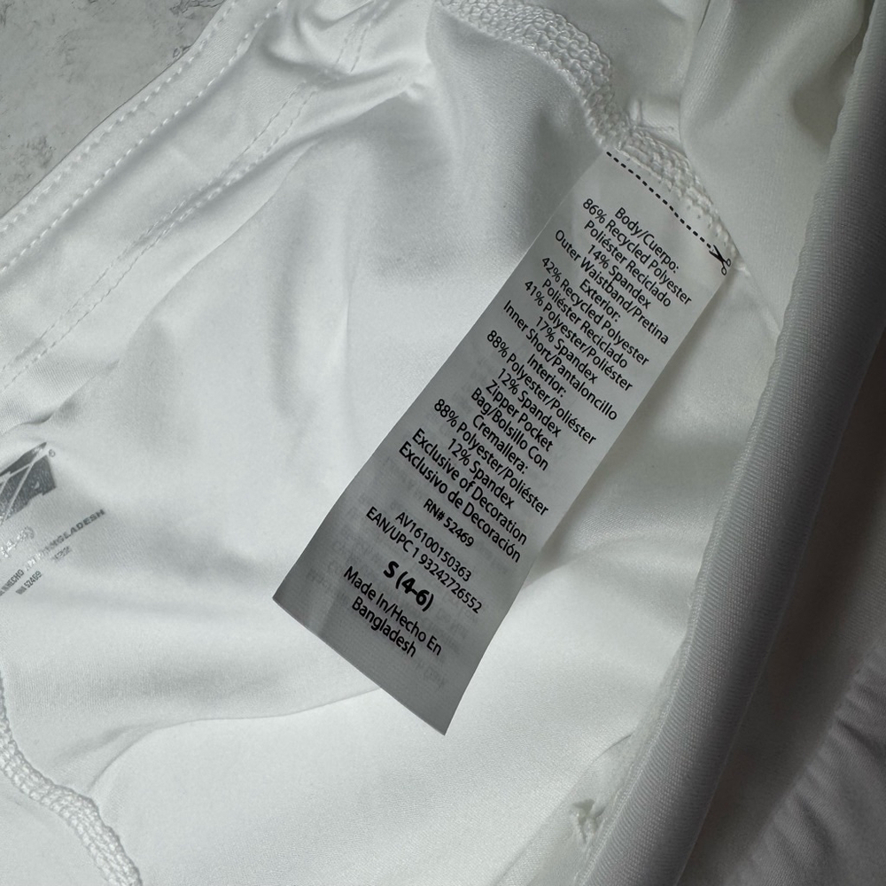 NWT Women's Avia Pleated Skort Skirt Size S White - Picture 8 of 9